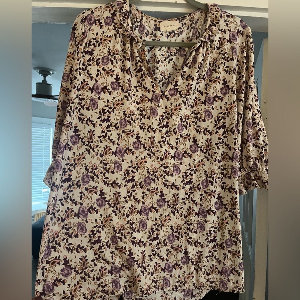Melloday Floral Blouse, 1x